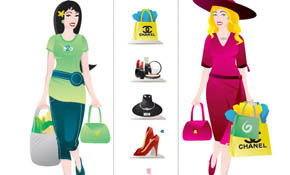 Vector shopping elements